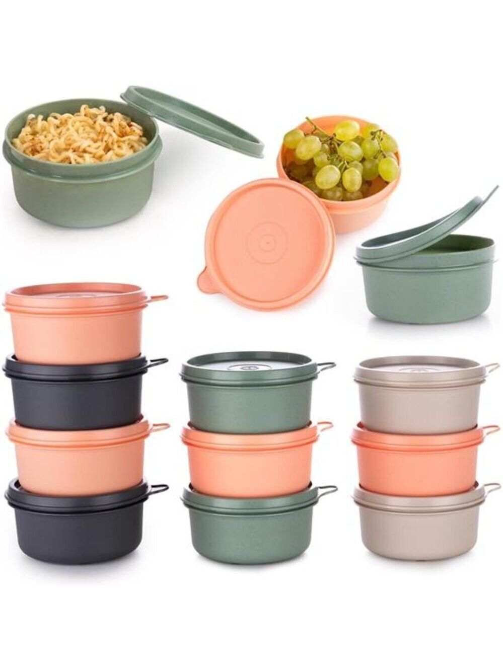 Food Storage Containers 10 Pack 9 Oz Airtight Leakproof Mini Lunch Snack Bowls